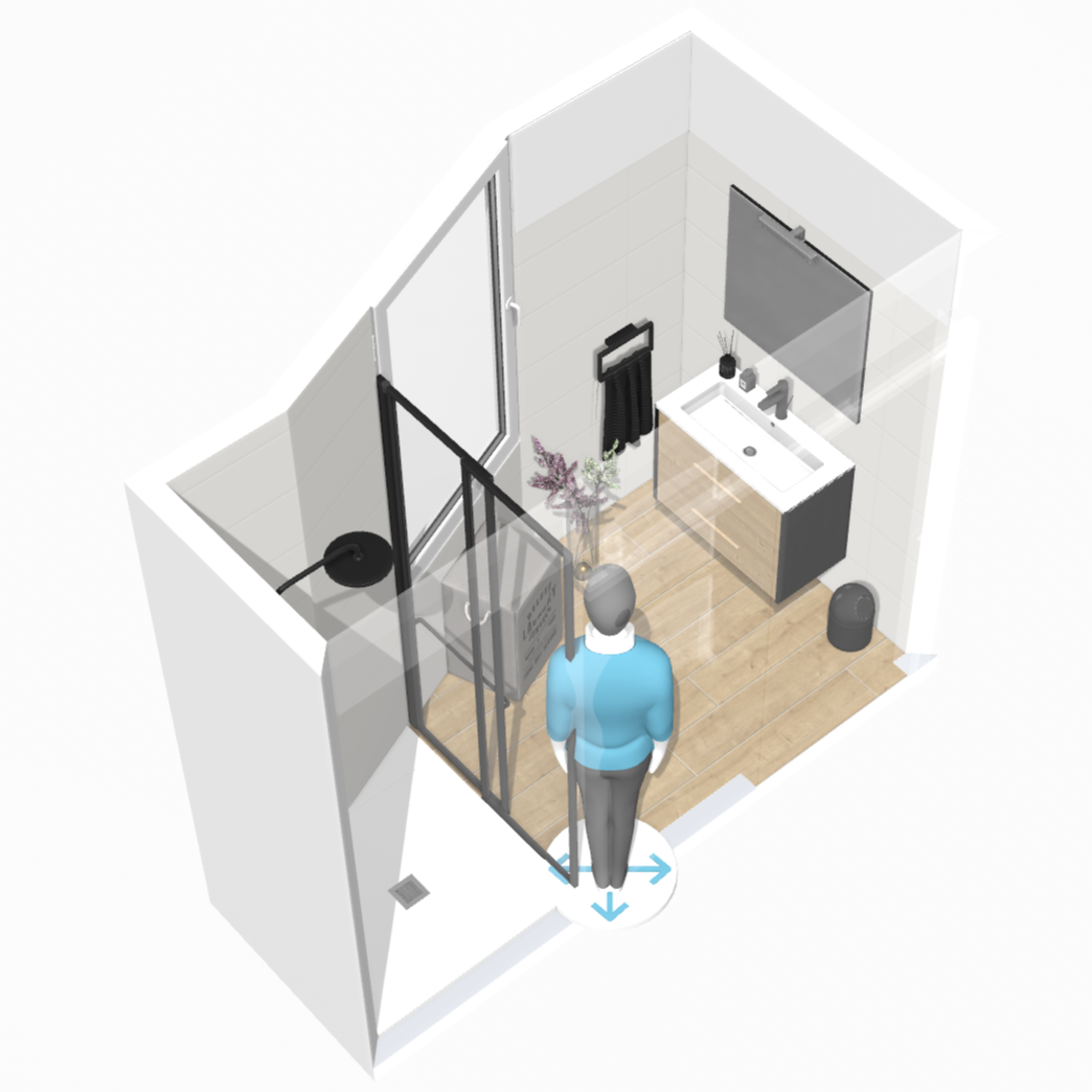 Plan 3D salle de douche
