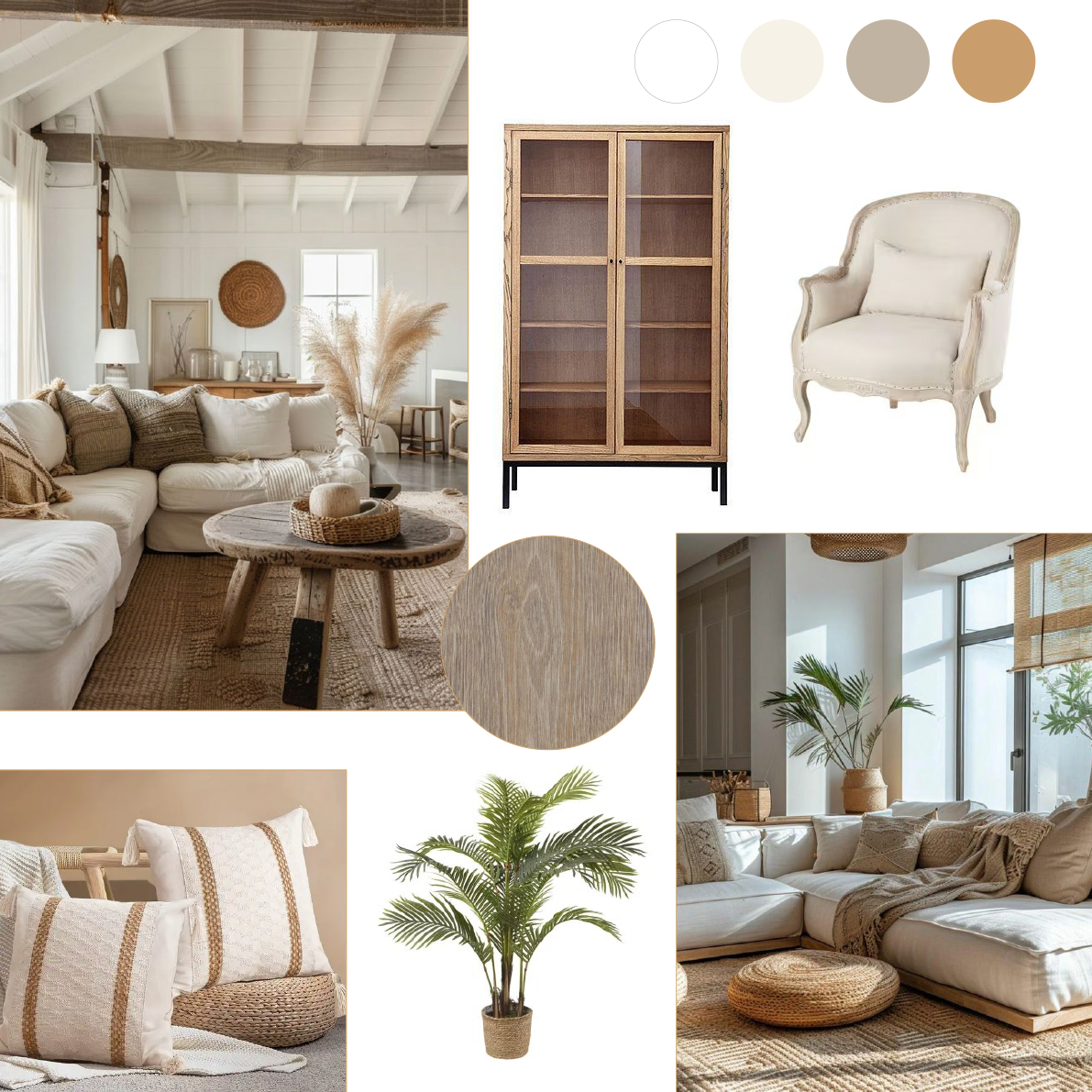 Planche deco salon cosy